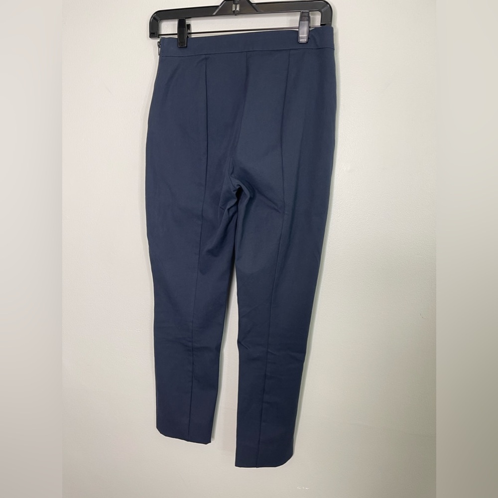 Everlane NWOT Navy Side-Zip Stretch Cotton Skinnt Pull On Work Pants 2 - Picture 3 of 11